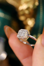 Load image into Gallery viewer, LUOWEND 18K White Gold Real Natural Diamond Ring for Women
