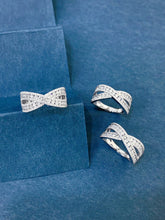 Load image into Gallery viewer, LUOWEND 18k White Gold Natural Diamond Ring for Women
