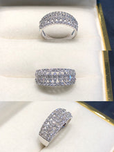 Load image into Gallery viewer, LUOWEND 18K White Gold Real Natural Diamond Ring for Women
