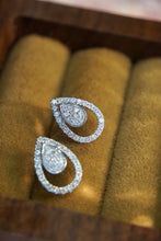 Load image into Gallery viewer, LUOWEND 18K White Gold Real Natural Diamond Stud Earrings for Women
