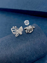 Load image into Gallery viewer, LUOWEND 18K White Gold Natural Diamond Earrings for Women
