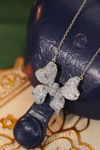 Load image into Gallery viewer, LUOWEND 18K White Gold Real Natural Diamond Pendant Necklace for Women
