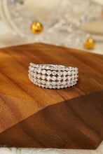 Load image into Gallery viewer, LUOWEND 18K White Gold Real Natural Diamond Ring for Women
