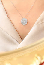 Load image into Gallery viewer, LUOWEND 18K White Gold Real Natural Diamond Pendant Necklace for Women
