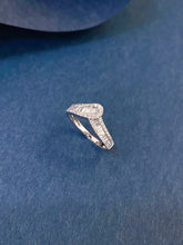 Load image into Gallery viewer, LUOWEND 18K White Gold Natural Diamond Ring for Women
