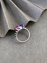 Load image into Gallery viewer, LUOWEND 18K White Gold Natural Gemstone Ring for Women
