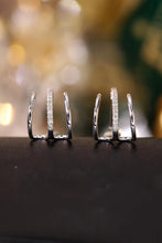 Load image into Gallery viewer, LUOWEND 18K White Gold Real Natural Diamond Stud Earrings for Women

