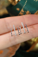 Load image into Gallery viewer, LUOWEND 18K White Gold Real Natural Diamond Stud Earrings for Women
