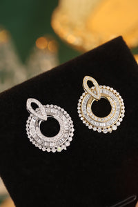 LUOWEND 18K White or Yellow Gold Real Natural Diamond Pendant Necklace for Women