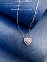Load image into Gallery viewer, LUOWEND 18K White Gold Natural Diamond Pendant Necklace for Women
