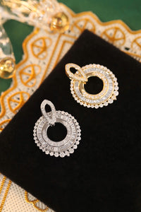 LUOWEND 18K White or Yellow Gold Real Natural Diamond Pendant Necklace for Women