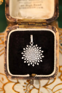 LUOWEND 18K White Gold Real Natural Diamond Pendant Necklace for Women