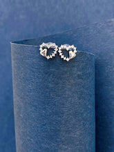Load image into Gallery viewer, LUOWEND 18K White /Yellow Gold Natural Diamond Stud Earrings for Women
