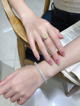 Load image into Gallery viewer, LUOWEND 18K White Gold Natural Diamond Bangle for Women
