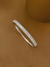 Load image into Gallery viewer, LUOWEND 18K White Gold Natural Diamond Bangle for Women
