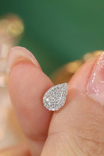 Load image into Gallery viewer, LUOWEND 18K White Gold Real Natural Diamond Stud Earrings for Women
