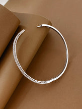 Load image into Gallery viewer, LUOWEND 18K White Gold Natural Diamond Bangle for Women
