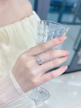 Load image into Gallery viewer, LUOWEND 18K White Gold Natural Diamond Ring for Women
