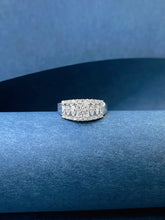 Load image into Gallery viewer, LUOWEND 18K White Gold Natural Diamond Ring for Women
