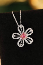 Load image into Gallery viewer, LUOWEND 18K White Gold Real Natural Pink Diamond Necklace for Women
