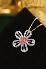 Load image into Gallery viewer, LUOWEND 18K White Gold Real Natural Pink Diamond Necklace for Women
