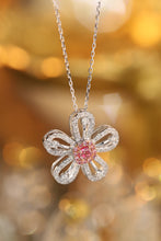 Load image into Gallery viewer, LUOWEND 18K White Gold Real Natural Pink Diamond Necklace for Women
