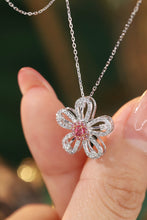 Load image into Gallery viewer, LUOWEND 18K White Gold Real Natural Pink Diamond Necklace for Women
