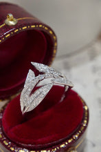 Load image into Gallery viewer, LUOWEND 18K White Gold Real Natural Diamond Ring for Women
