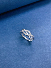 Load image into Gallery viewer, LUOWEND 18K White Gold Natural Diamond Ring for Women
