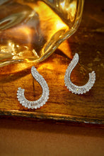Load image into Gallery viewer, LUOWEND 18K White Gold Real Natural Diamond Stud Earrings for Women
