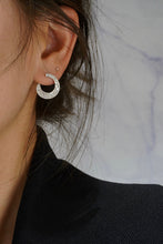 Load image into Gallery viewer, LUOWEND 18K White Gold Real Natural Diamond Stud Earrings for Women
