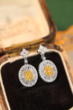 Load image into Gallery viewer, LUOWEND 18K White Gold Real Natural Yellow Diamond Earring for Women
