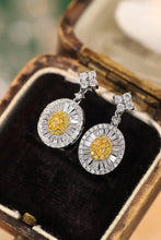 Load image into Gallery viewer, LUOWEND 18K White Gold Real Natural Yellow Diamond Earring for Women
