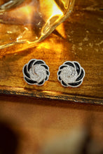 Load image into Gallery viewer, LUOWEND 18K White Gold Real Natural Diamond Stud Earrings for Women
