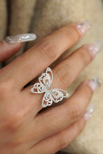 Load image into Gallery viewer, LUOWEND 18K White Gold Real Natural Diamond Ring for Women
