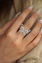 Load image into Gallery viewer, LUOWEND 18K White Gold Real Natural Diamond Ring for Women
