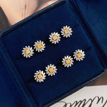 Load image into Gallery viewer, LUOWEND 18K White Gold Natural Yellow Diamond Earrings for Women
