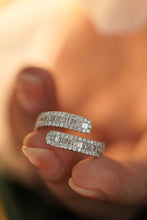 Load image into Gallery viewer, LUOWEND 18K White Gold Real Natural Diamond Ring for Women
