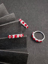 Load image into Gallery viewer, LUOWEND 18K White Gold Natural Ruby Ring for Women
