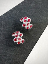 Load image into Gallery viewer, LUOWEND 18K White Gold Natural Ruby Ring for Women
