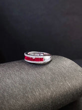 Load image into Gallery viewer, LUOWEND 18K White Gold Natural Diamond Ring for Women

