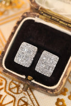 Load image into Gallery viewer, LUOWEND 18K White Gold Real Natural Diamond Stud Earrings for Women
