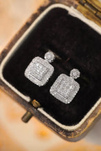 Load image into Gallery viewer, LUOWEND 18K White Gold Real Natural Diamond Stud Earrings for Women
