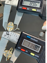 Load image into Gallery viewer, LUOWEND 18K White/Yellow Gold Natural Diamond Ring for Women
