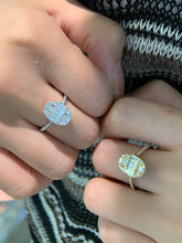 Load image into Gallery viewer, LUOWEND 18K White/Yellow Gold Natural Diamond Ring for Women
