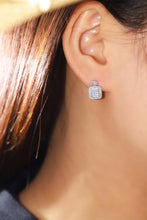 Load image into Gallery viewer, LUOWEND 18K White Gold Real Natural Diamond Stud Earrings for Women
