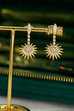 Load image into Gallery viewer, LUOWEND 18K Yellow Gold Real Natural Diamond Drop Earrings for Women
