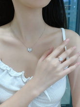 Load image into Gallery viewer, LUOWEND 18K White Gold Natural Diamond Ring for Women
