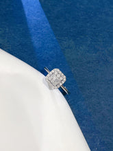 Load image into Gallery viewer, LUOWEND 18K White Gold Natural Diamond Ring for Women
