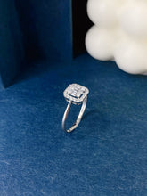 Load image into Gallery viewer, LUOWEND 18K White Gold Natural Diamond Ring for Women
